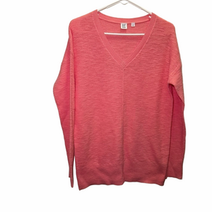 GAP V Neck Tunic Sweater Cotton Promenade Pink Size Small